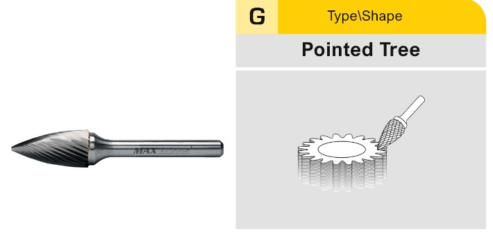 CARBIDE BURR - POINTED TREE