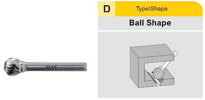 CARBIDE BURR - BALL END
